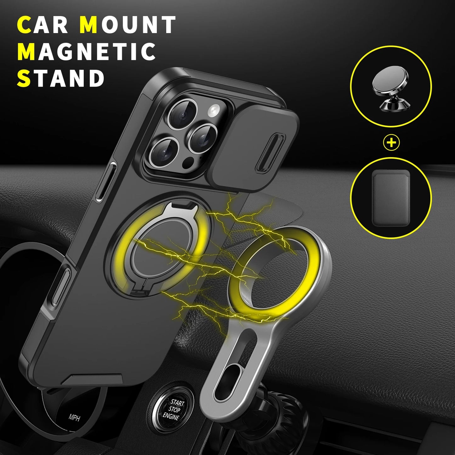 Luxury Magsafe Magnetic Wireless Charging Armor Case for iPhone 