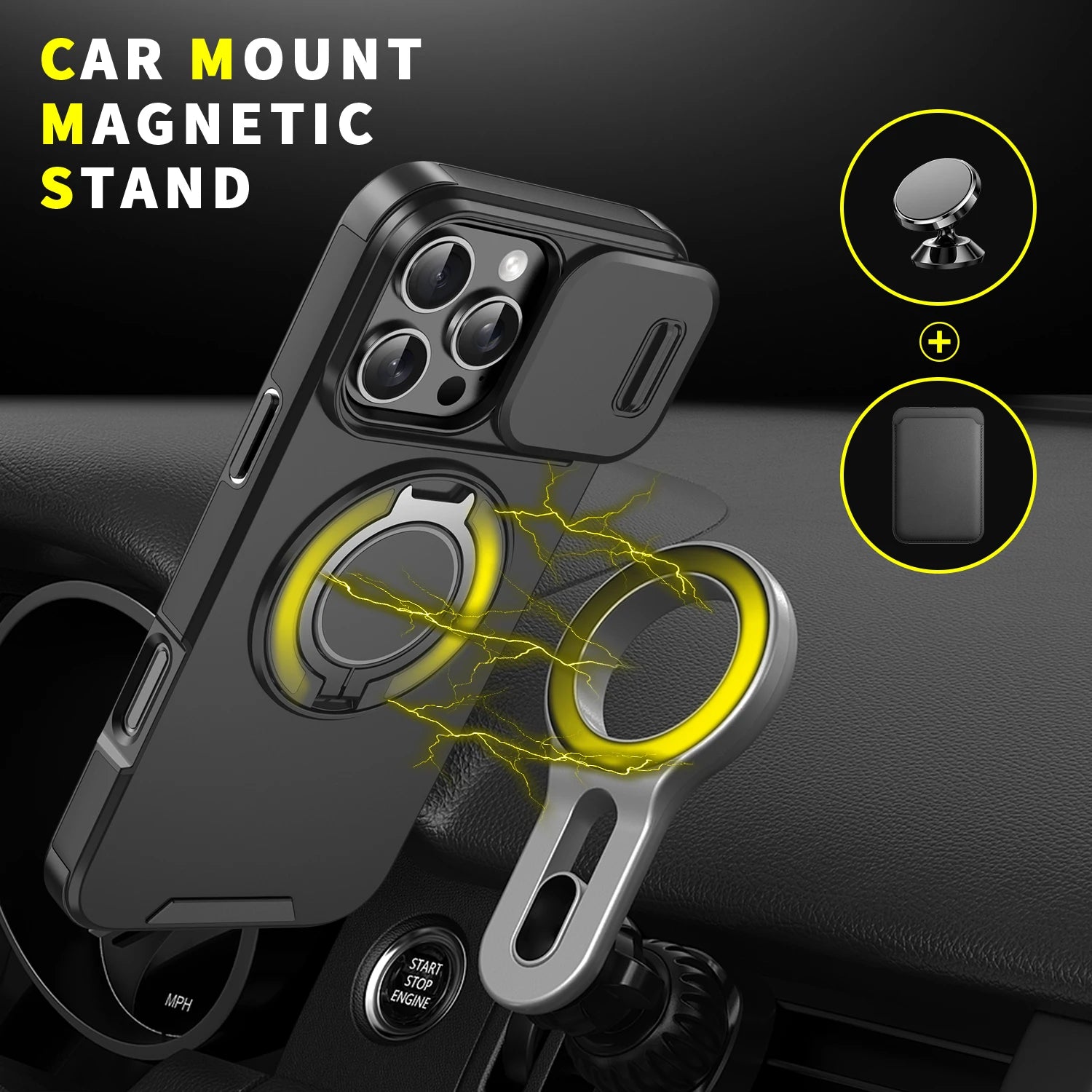 Luxury Magsafe Magnetic Wireless Charging Armor Case for iPhone 