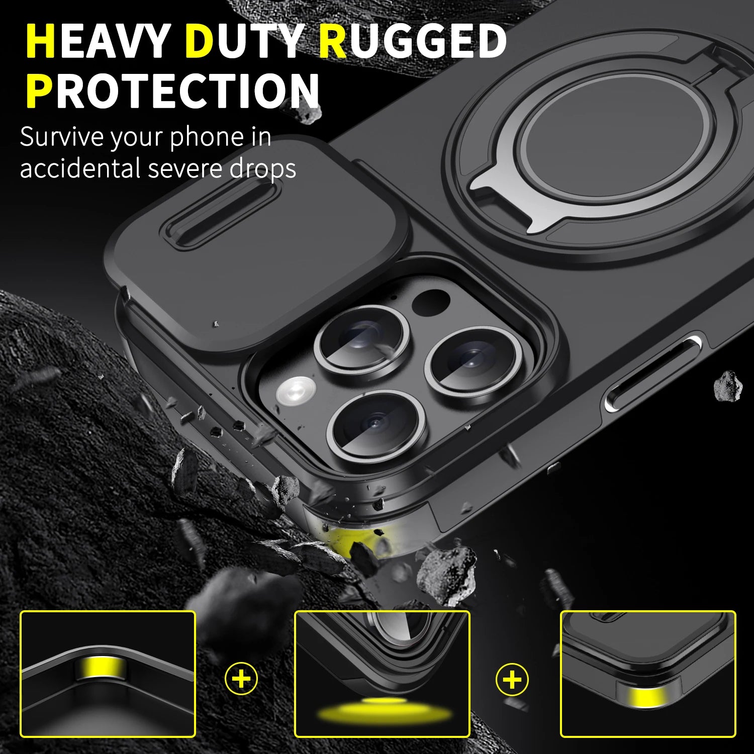 Luxury Magsafe Magnetic Wireless Charging Armor Case for iPhone 